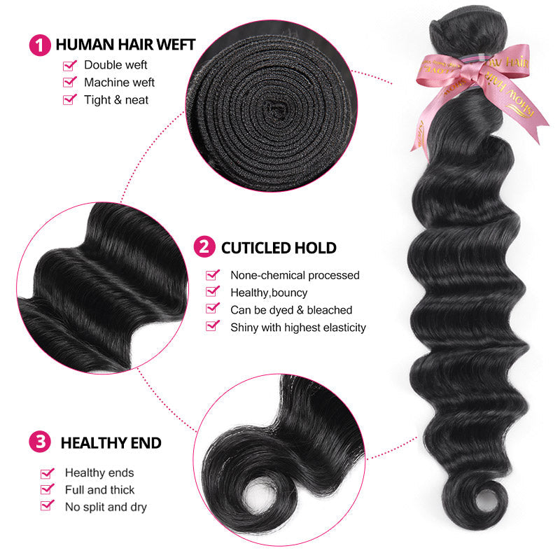 12a Grade Human Hair Bundle With Features of Healthy Ends and Cuticle Hold