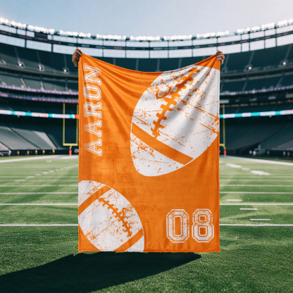 Personalized Sports Team Blanket – Custom Name