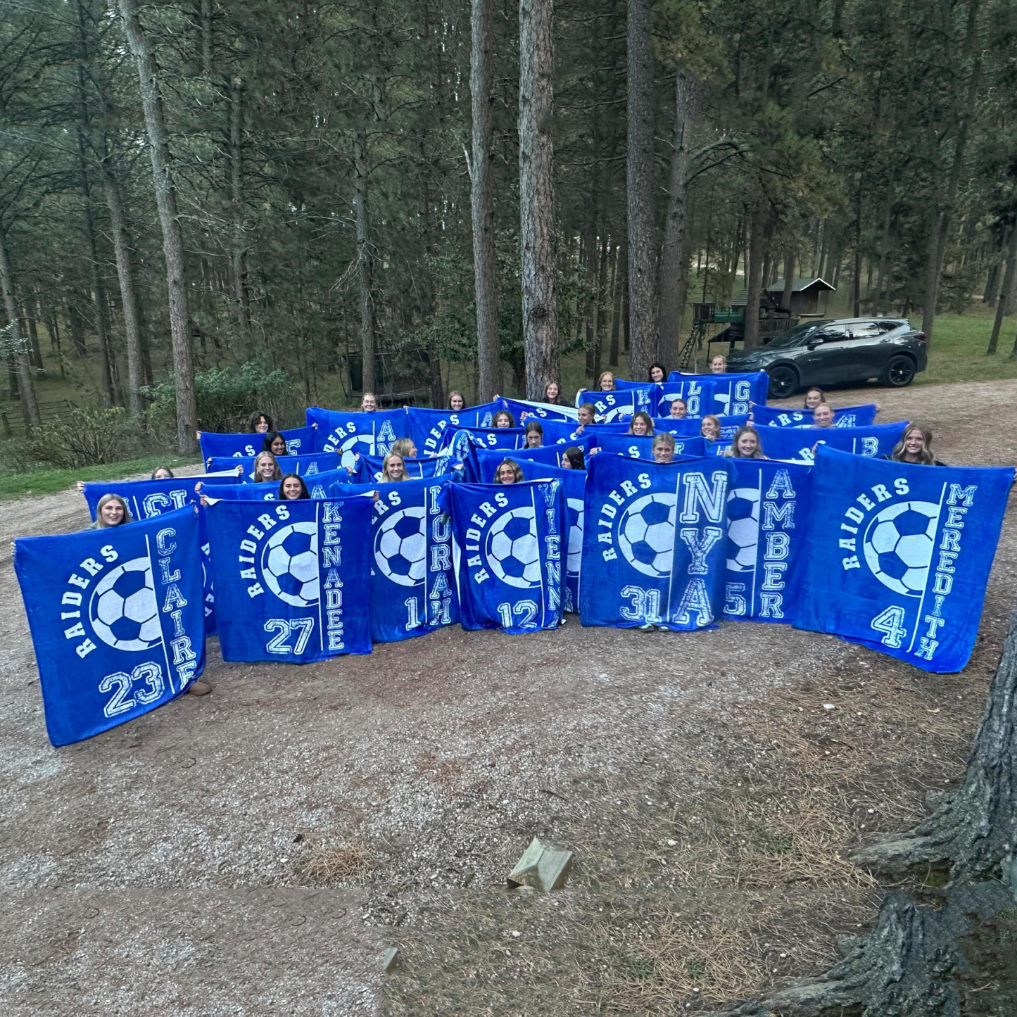 Personalized Soccer Blanket – Custom Team Name & Number