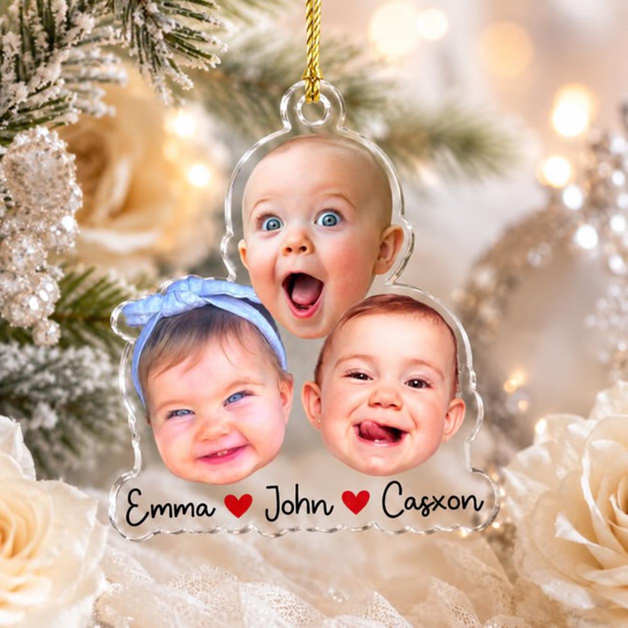 Personalized Baby Photo Magnet Custom Acrylic Magnet Gift for Grandma from Grandkids