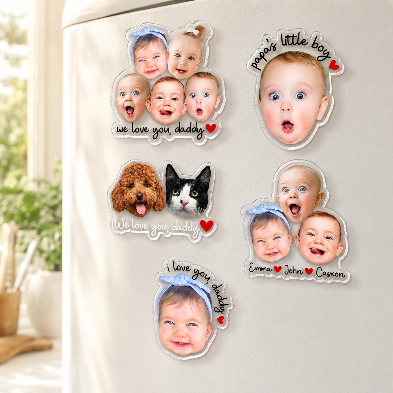 Personalized Baby Photo Magnet Custom Acrylic Magnet Gift for Grandma from Grandkids