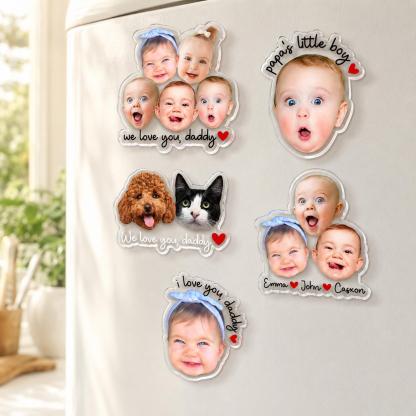 Personalized Baby Photo Magnet Custom Acrylic Magnet Gift for Grandma from Grandkids