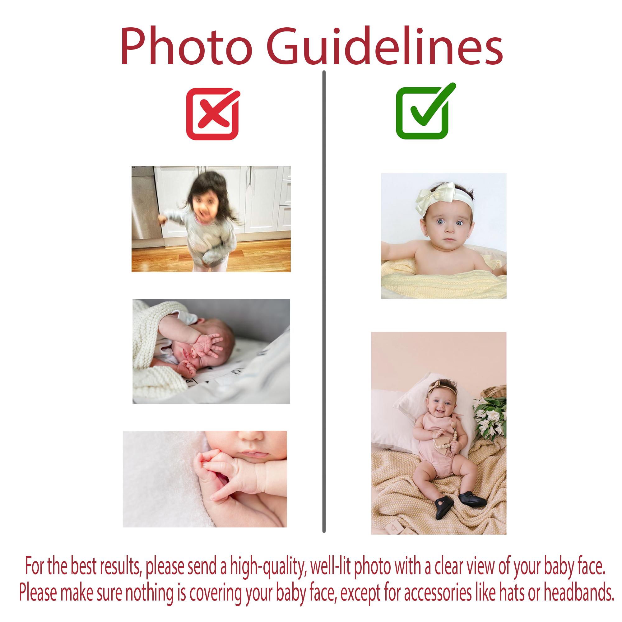 Personalized Baby Photo Magnet Custom Acrylic Magnet Gift for Grandma from Grandkids
