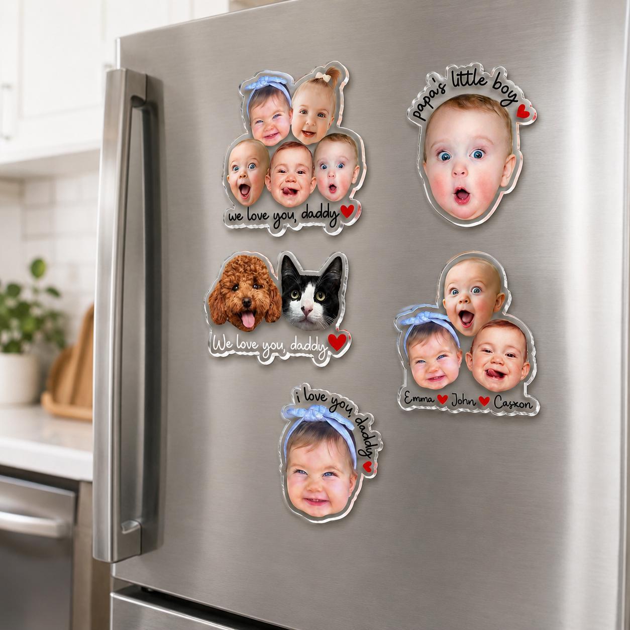 Personalized Baby Photo Magnet Custom Acrylic Magnet Gift for Grandma from Grandkids