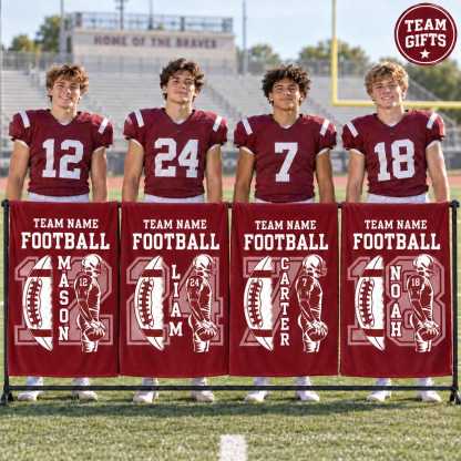 Personalized Football Team Blanket – Custom Player Name & Number