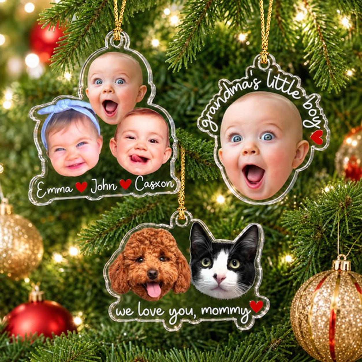 Personalized Baby Photo Magnet Custom Acrylic Magnet Gift for Grandma from Grandkids