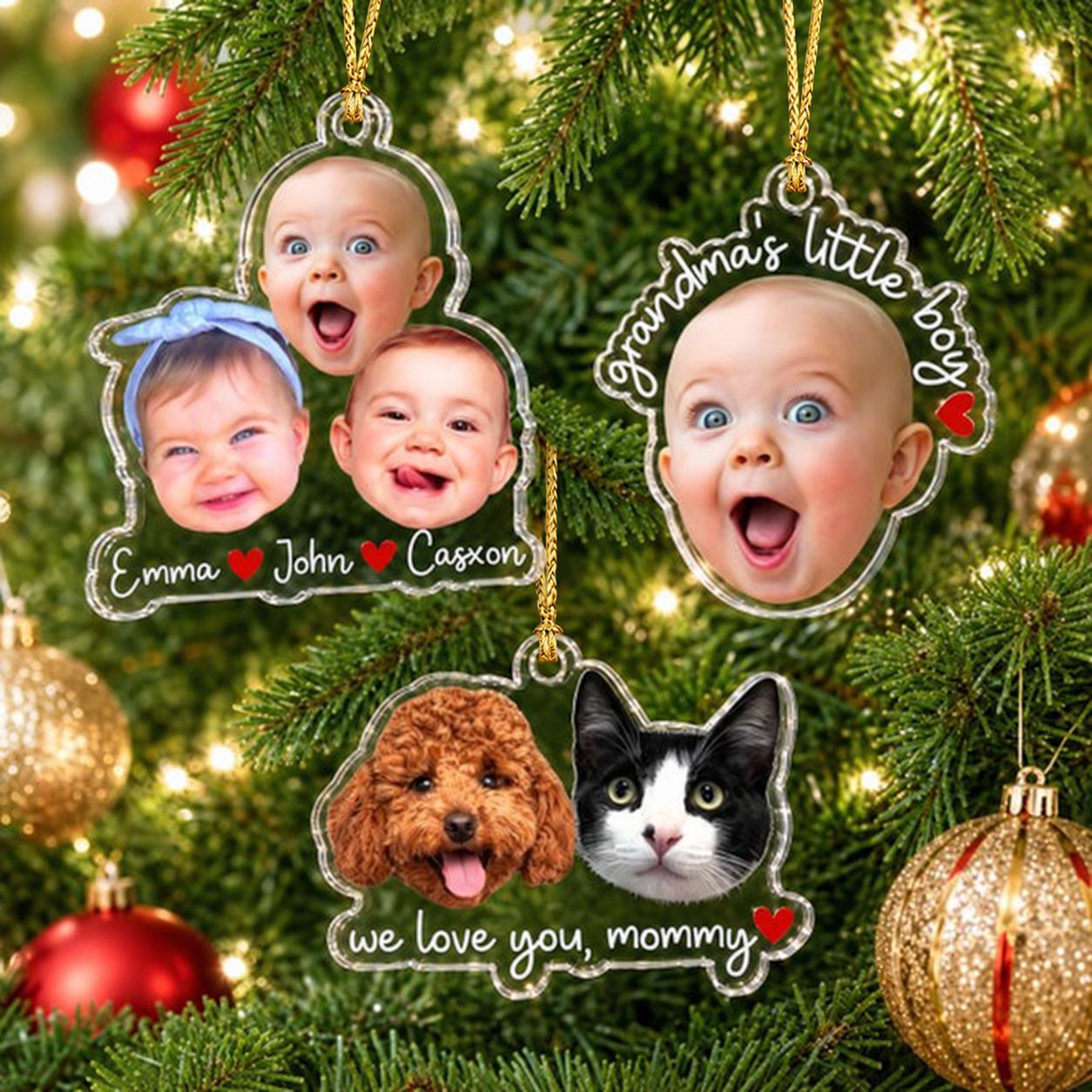 Personalized Baby Photo Magnet Custom Acrylic Magnet Gift for Grandma from Grandkids
