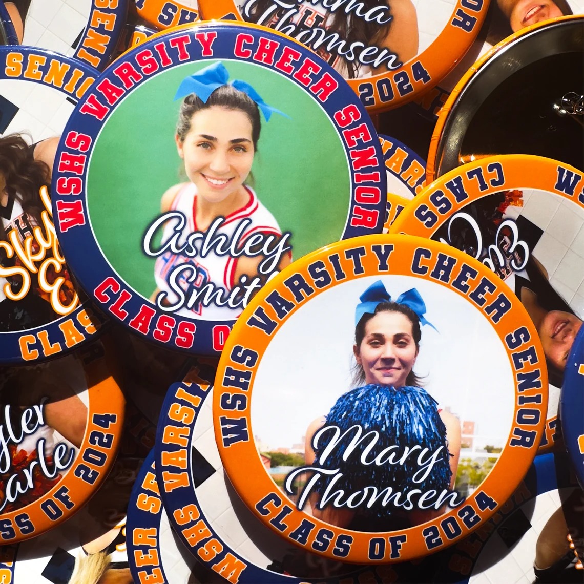 Personalized Photo Button Custom Picture and Text Pinback for Graduation Birthday Anniversary and Special Events