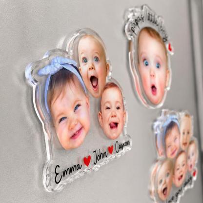 Personalized Baby Photo Magnet Custom Acrylic Magnet Gift for Grandma from Grandkids