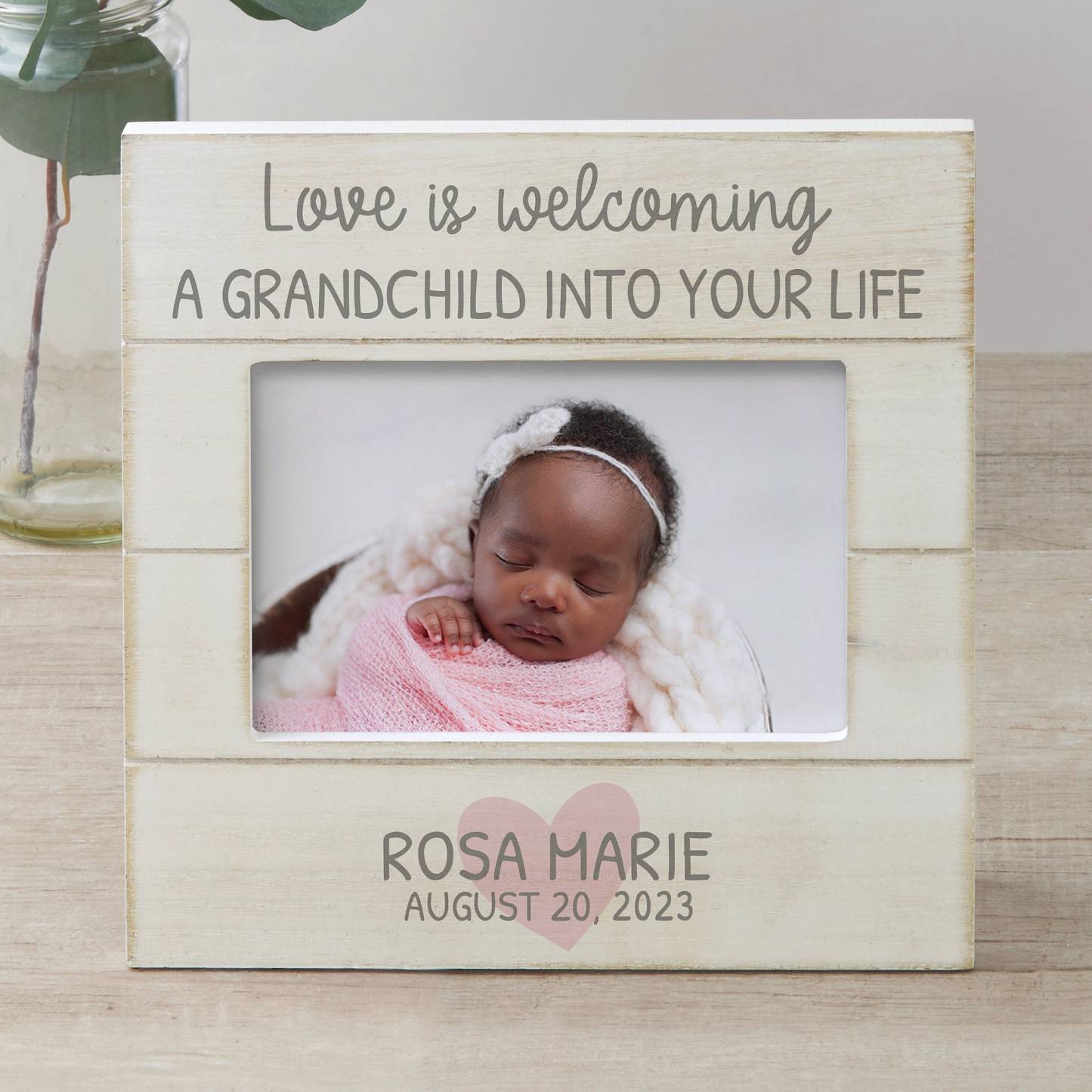 Personalized Grandparents Wood Picture Frame Love Is Custom Baby Photo Frame