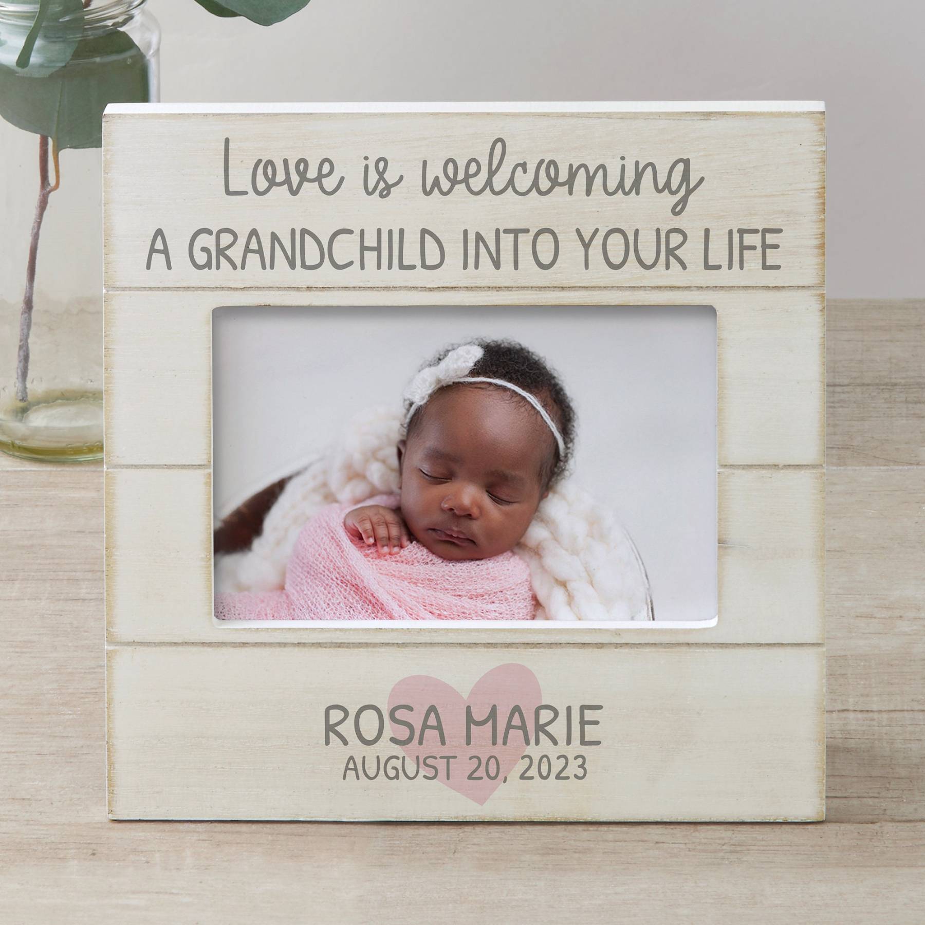 Personalized Grandparents Wood Picture Frame Love Is Custom Baby Photo Frame