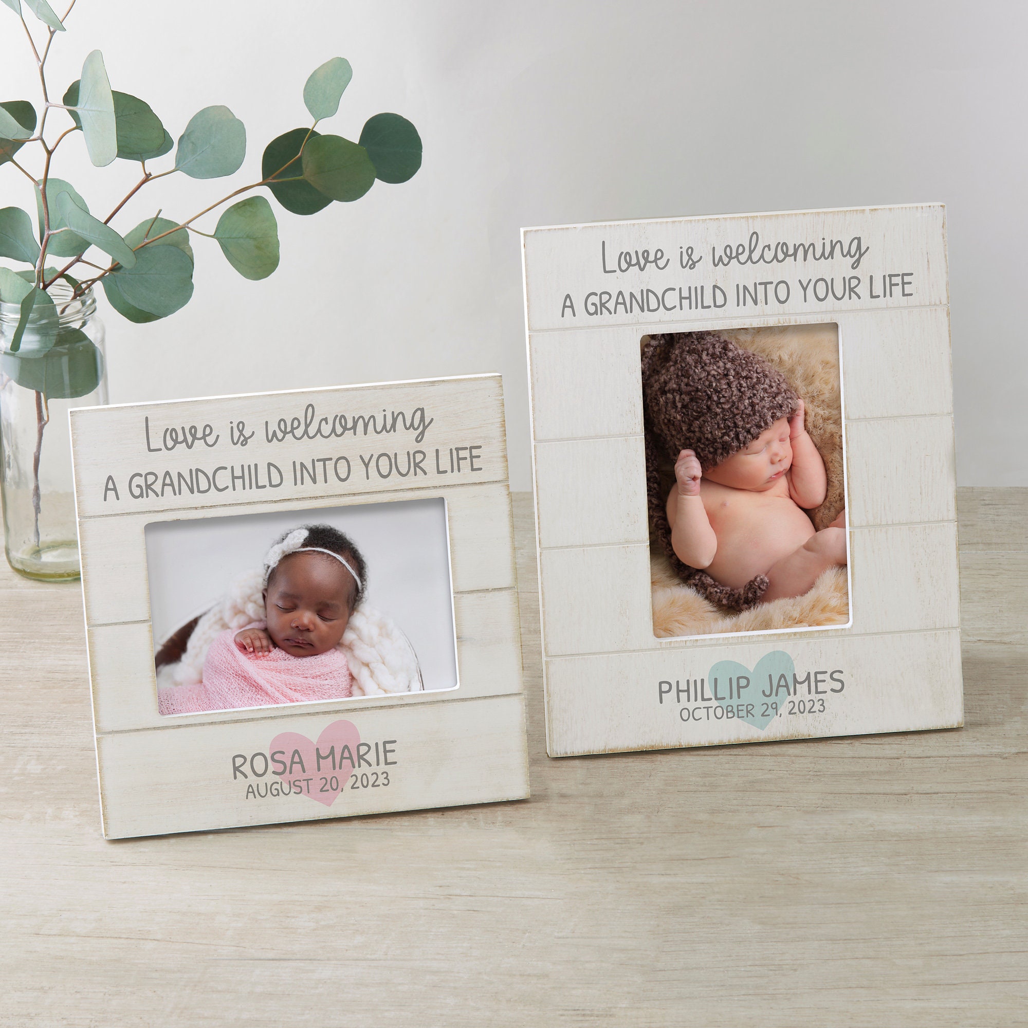 Personalized Grandparents Wood Picture Frame Love Is Custom Baby Photo Frame