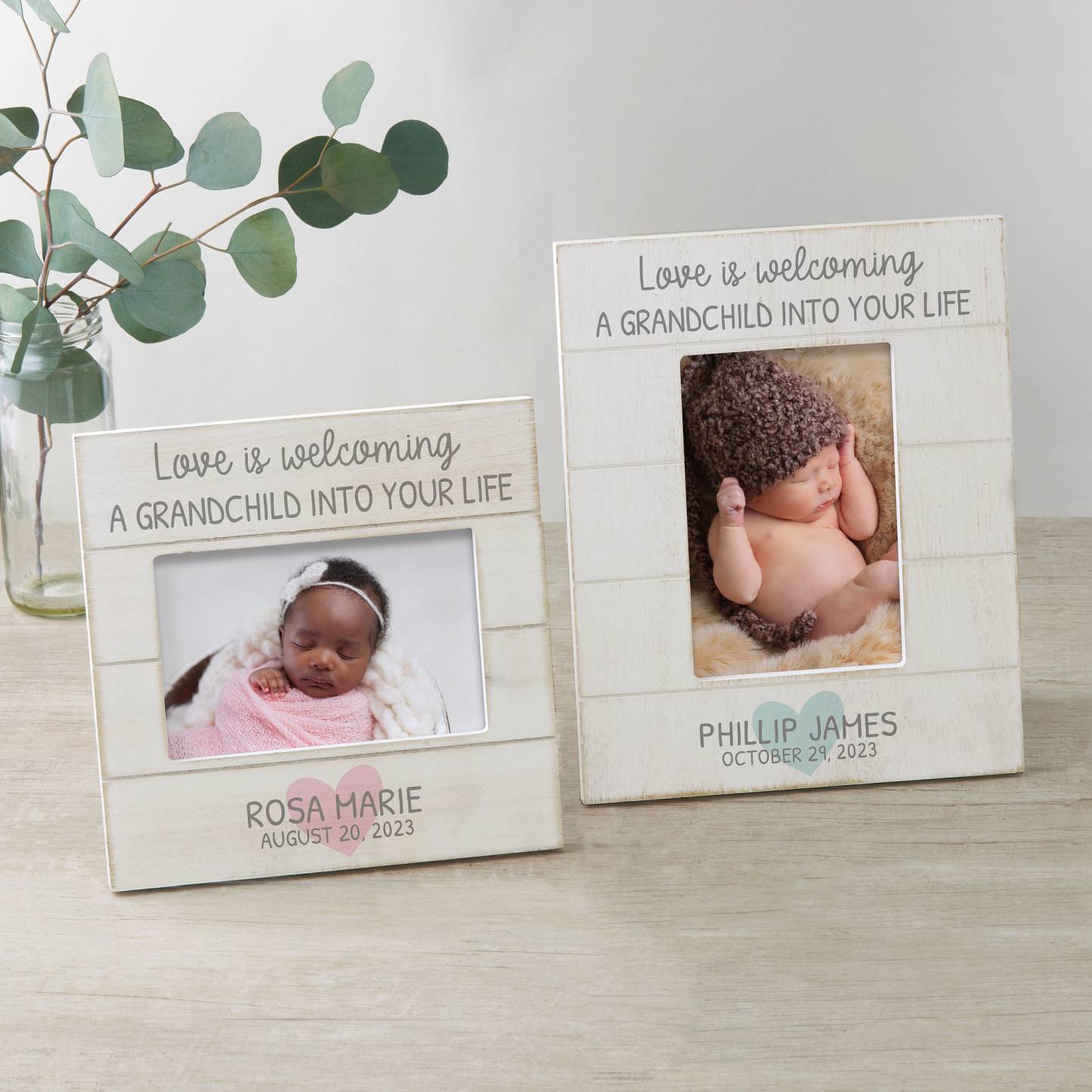 Personalized Grandparents Wood Picture Frame Love Is Custom Baby Photo Frame