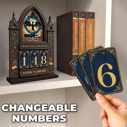 Personalized Fantasy Book Tracker Wooden Reading Counter Custom Night Court Library Decor for Book Lovers