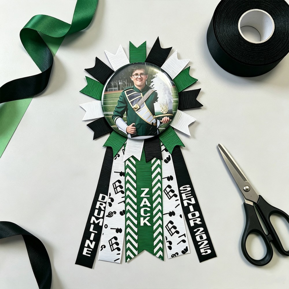 Personalized Sports Brag Button Custom Athlete Photo and Team Spirit Pin for Game Day and Senior Night