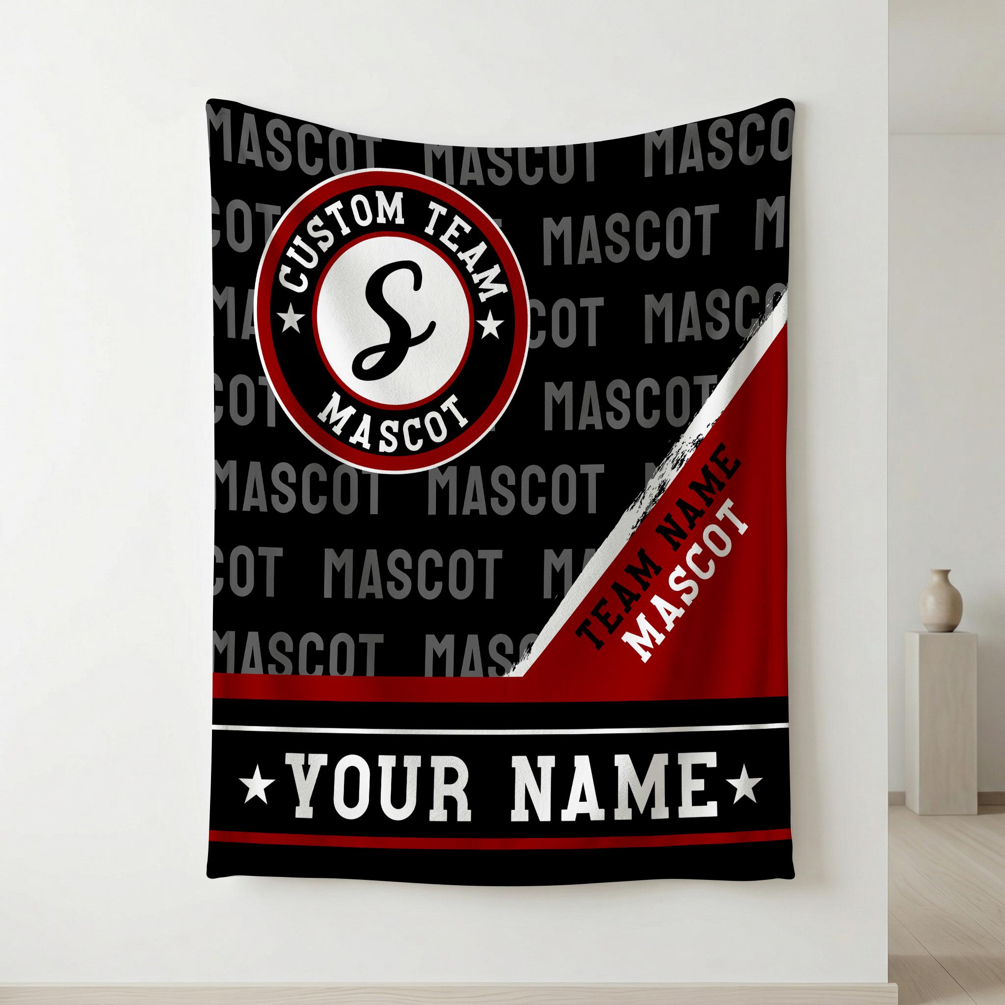 Personalized Sports Team Blanket – Custom Mascot & Name