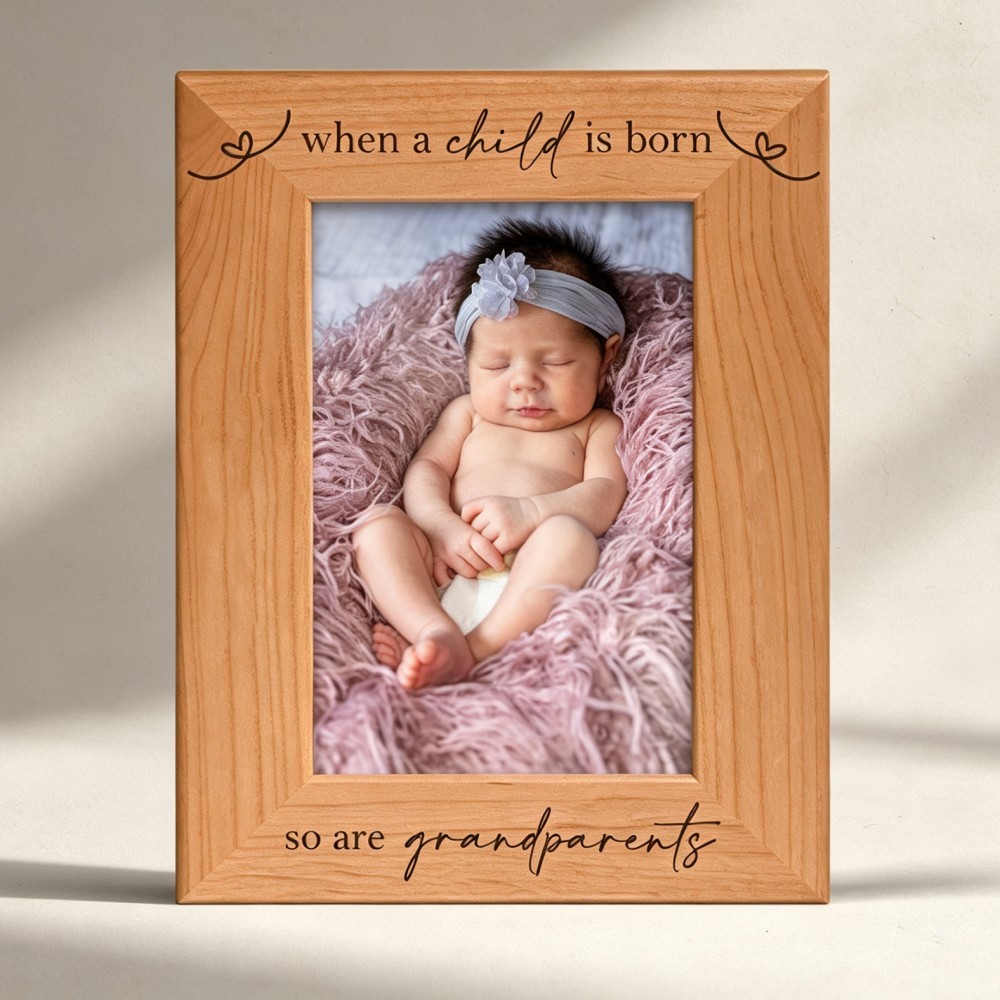 Personalized Grandparent Picture Frame When a Child Is Born So Are Grandparents
