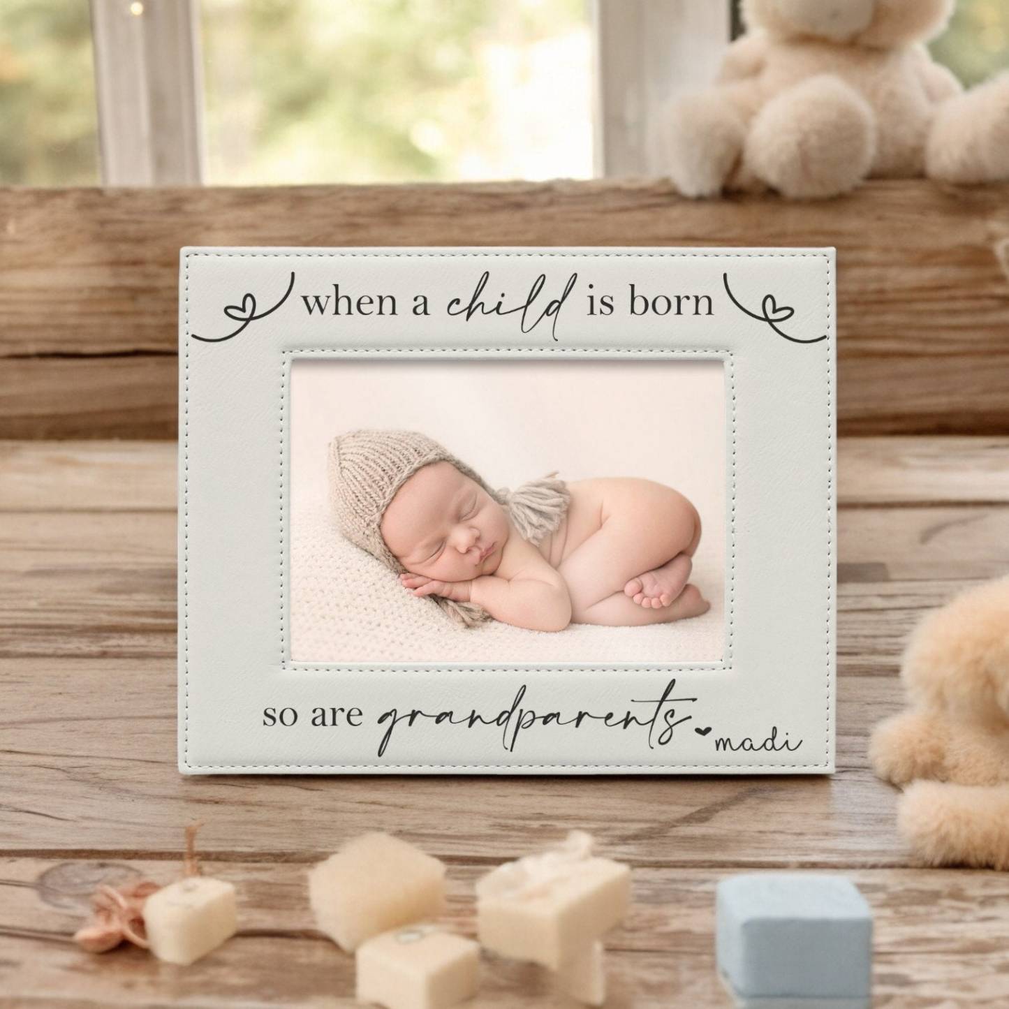 Personalized Grandparent Picture Frame When a Child Is Born So Are Grandparents