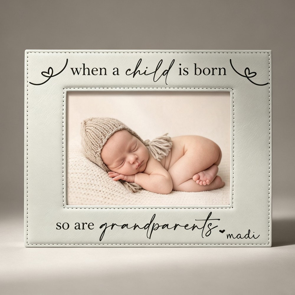 Personalized Grandparent Picture Frame When a Child Is Born So Are Grandparents