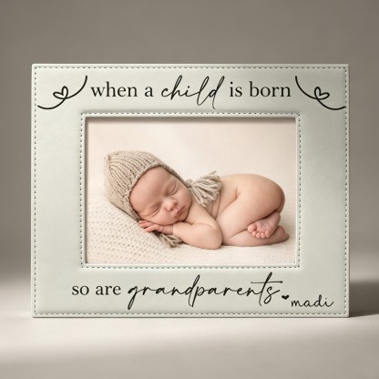 Personalized Grandparent Picture Frame When a Child Is Born So Are Grandparents