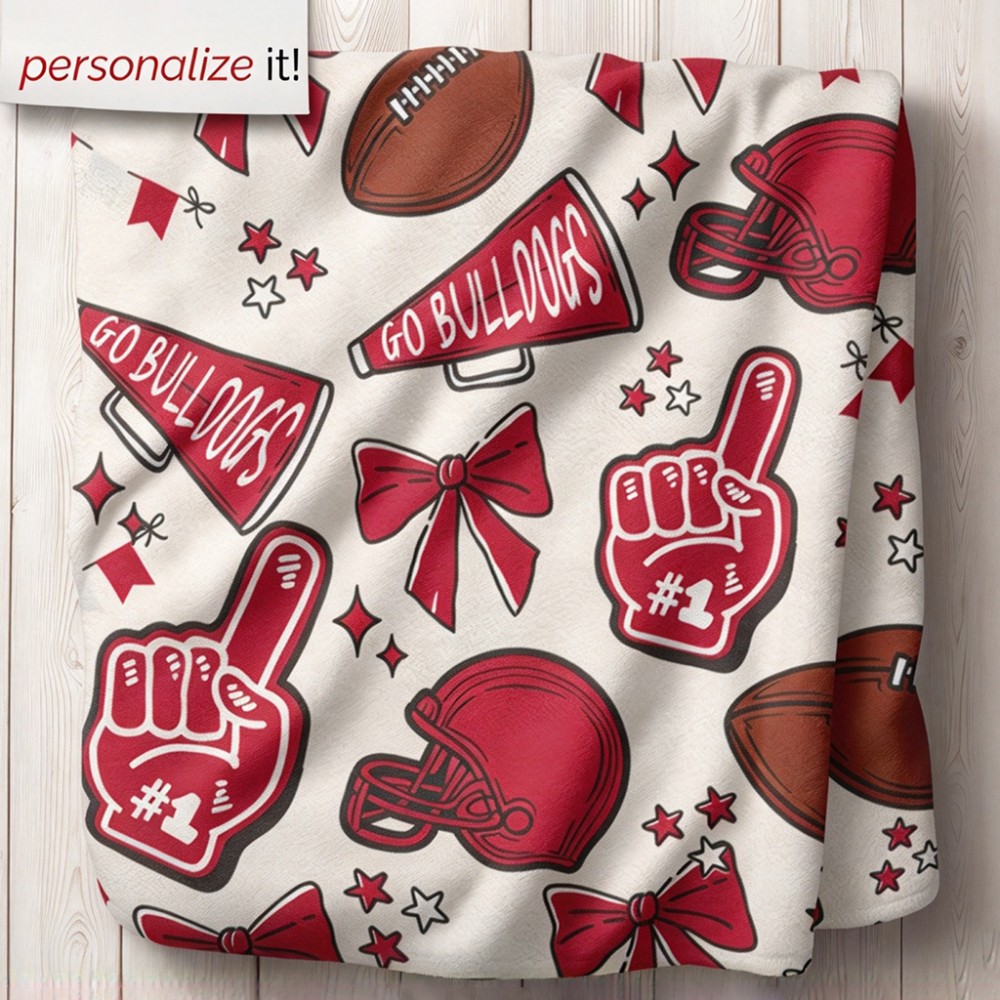 Personalized Football Team Blanket, Custom Football Player Blanket, Football Mom Gift
