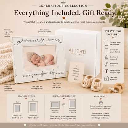 Personalized Grandparent Picture Frame When a Child Is Born So Are Grandparents