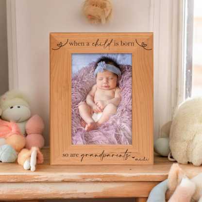 Personalized Grandparent Picture Frame When a Child Is Born So Are Grandparents