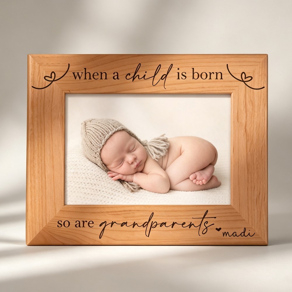 Personalized Grandparent Picture Frame When a Child Is Born So Are Grandparents