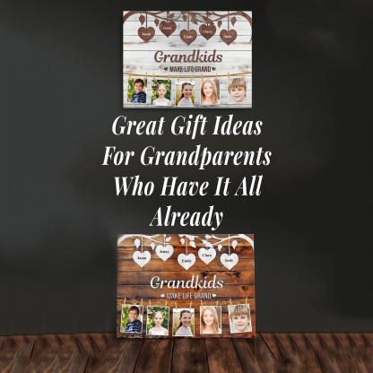 Personalized Photo Collage Gift for Grandparents Custom Family Picture Frame for Grandma and Grandpa