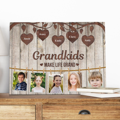 Personalized Photo Collage Gift for Grandparents Custom Family Picture Frame for Grandma and Grandpa