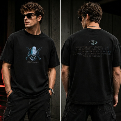 Halo Legendary Elite Gamer Graphic T-Shirt – Sci-Fi Spartan Fan Tee