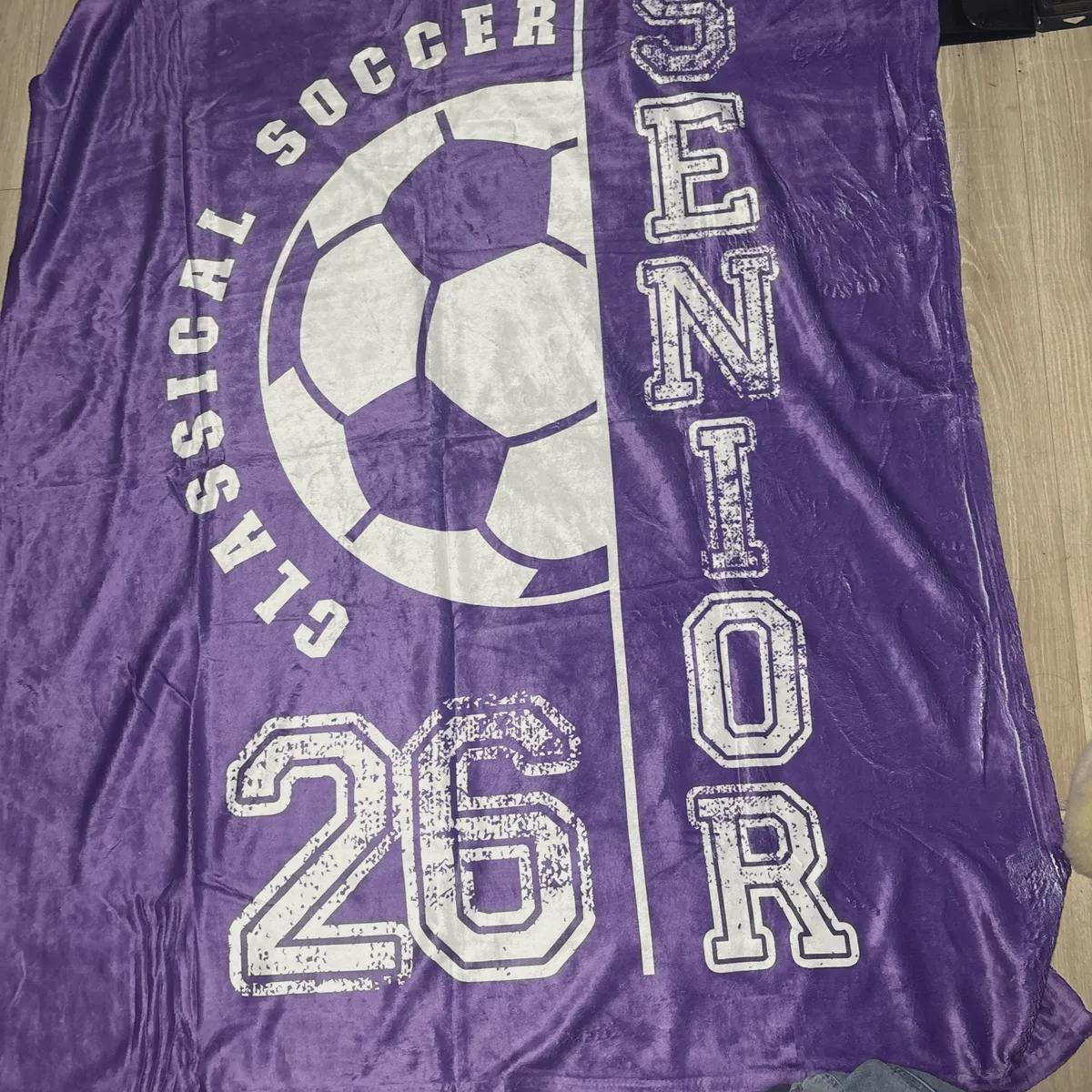 Personalized Soccer Blanket – Custom Team Name & Number