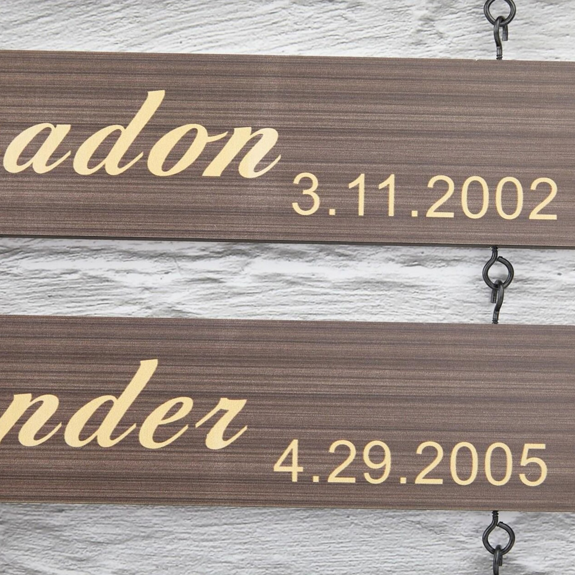 Personalized Grandkids Name Sign Custom Grandchildren Names and Birthdays Wooden Wall Decor for Grandparents