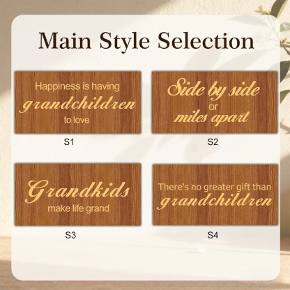 Personalized Grandkids Name Sign Custom Grandchildren Names and Birthdays Wooden Wall Decor for Grandparents