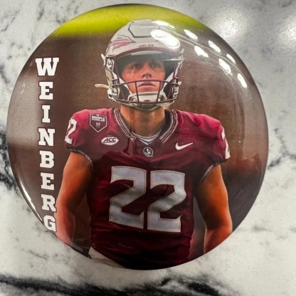 Personalized Sports Photo Pin Button | Custom Player Name, Jersey Number & Team | Soccer, Baseball, Football, Basketball & More