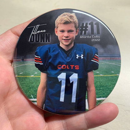 Personalized Football Team Photo Pin Custom Player Name Jersey Number Senior Night Game Day Gift