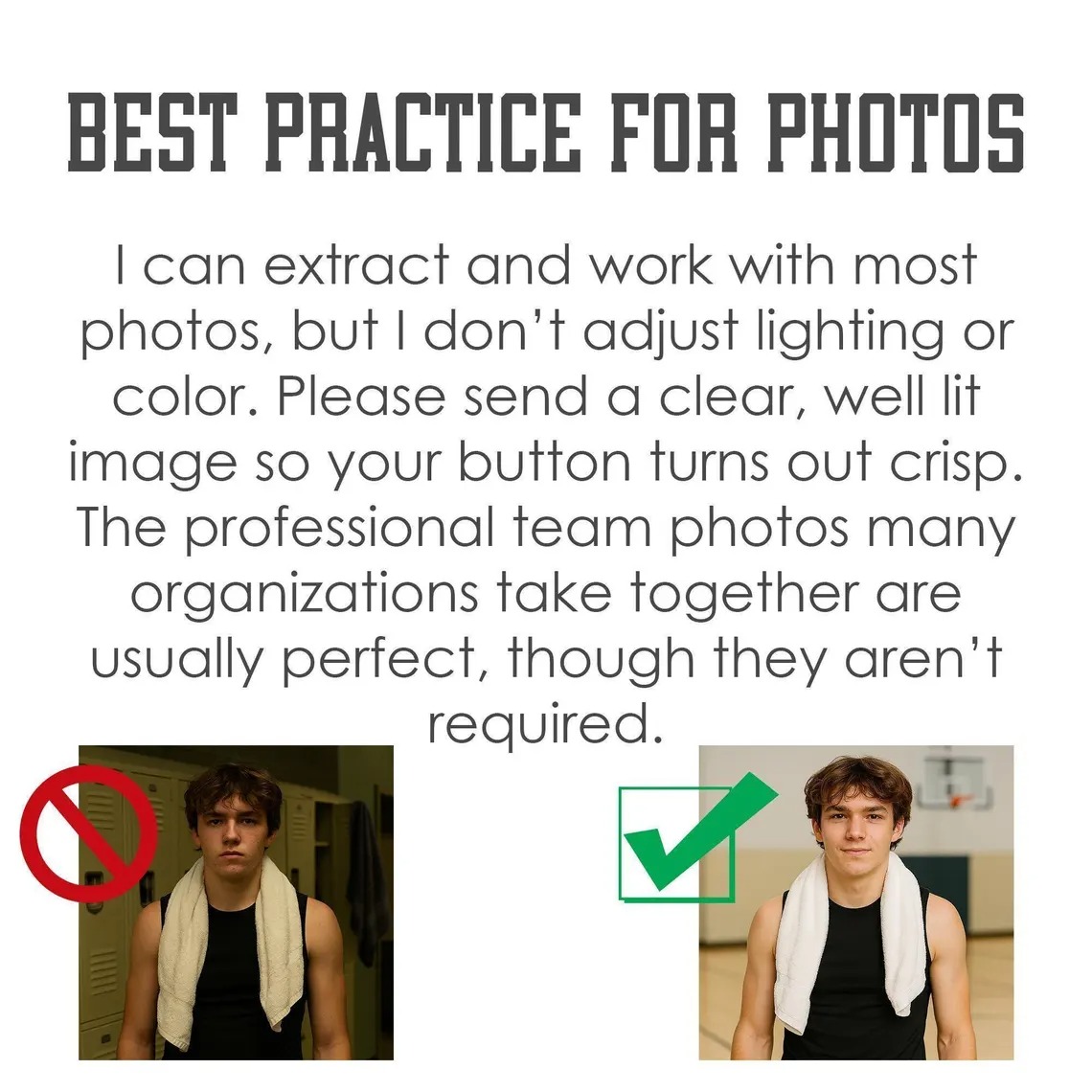 Personalized Cheer Photo Button, Custom Photo & Text Pin, Dance Pom Team Senior Night Keepsake