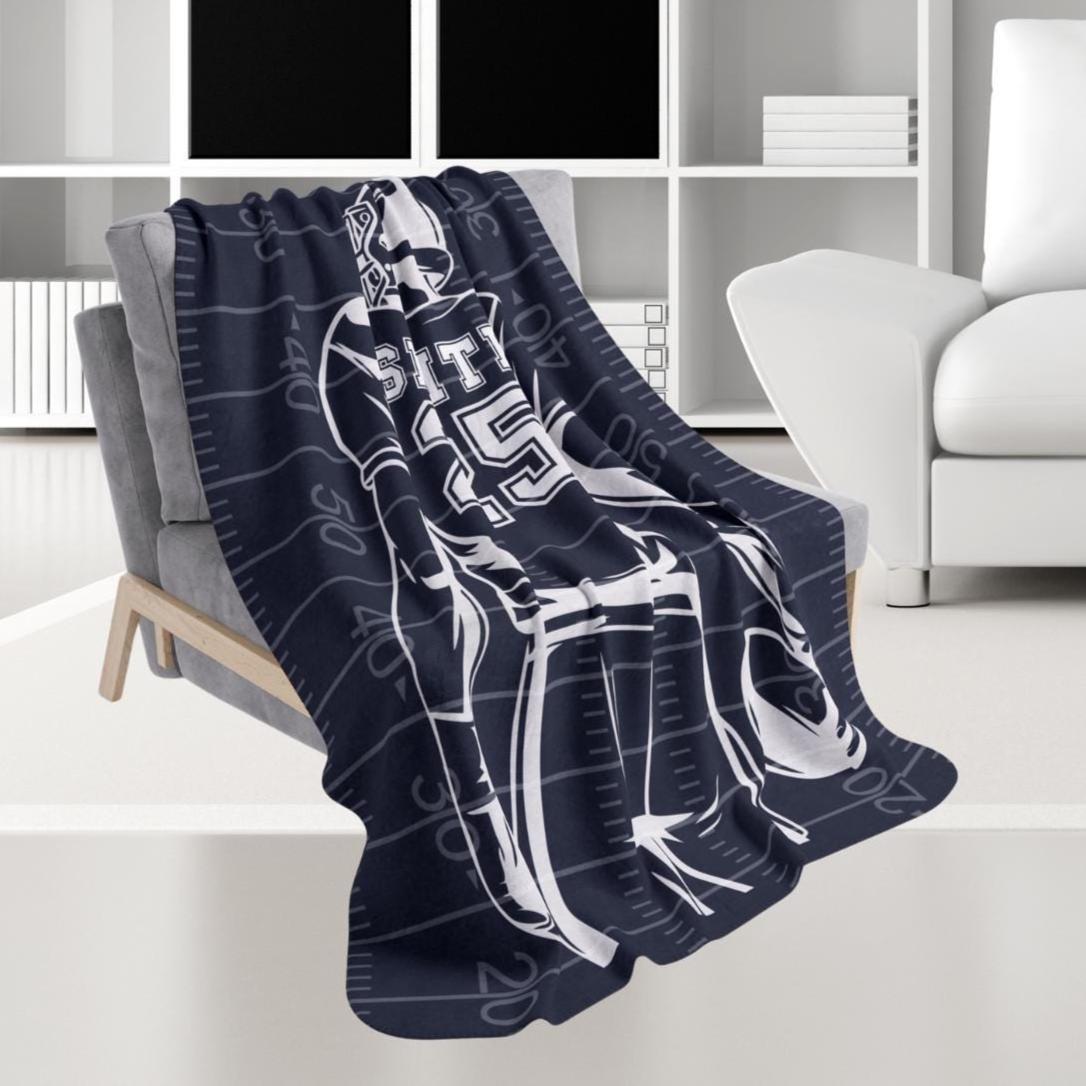 Personalized Football Blanket – Custom Name & Jersey Number