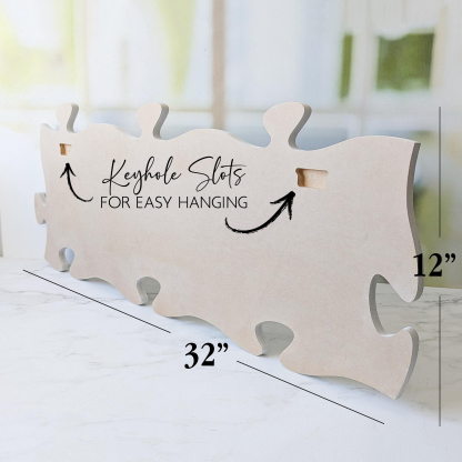 Personalized Family Name Photo Sign Expandable Wooden Wall Decor for Families
