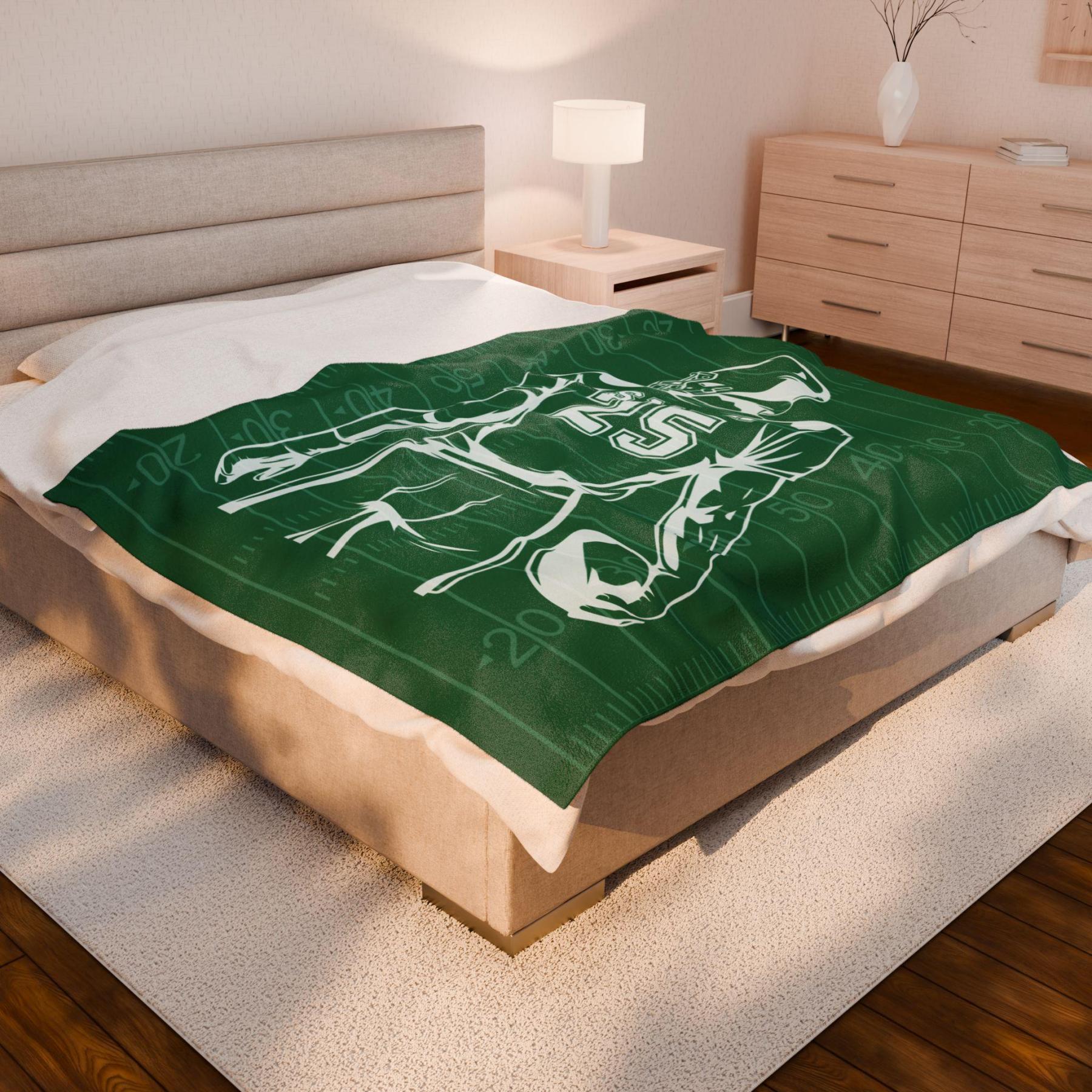 Personalized Football Blanket – Custom Name & Jersey Number