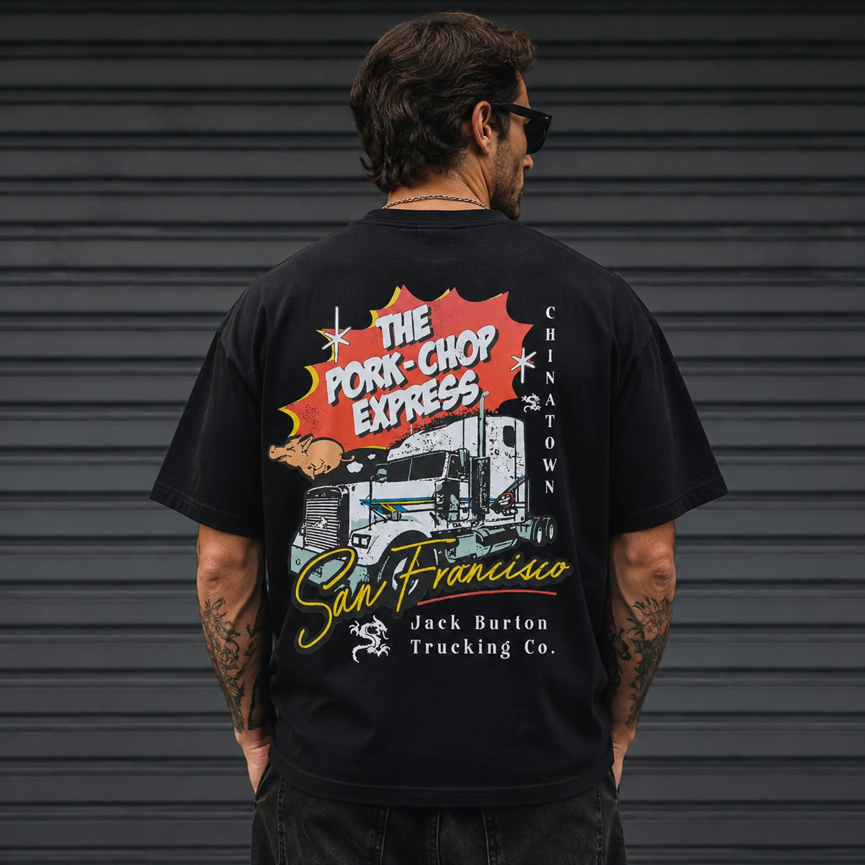 The Pork-Chop Express Vintage Truck Graphic Tee – Chinatown San Francisco Retro Streetwear T-Shirt