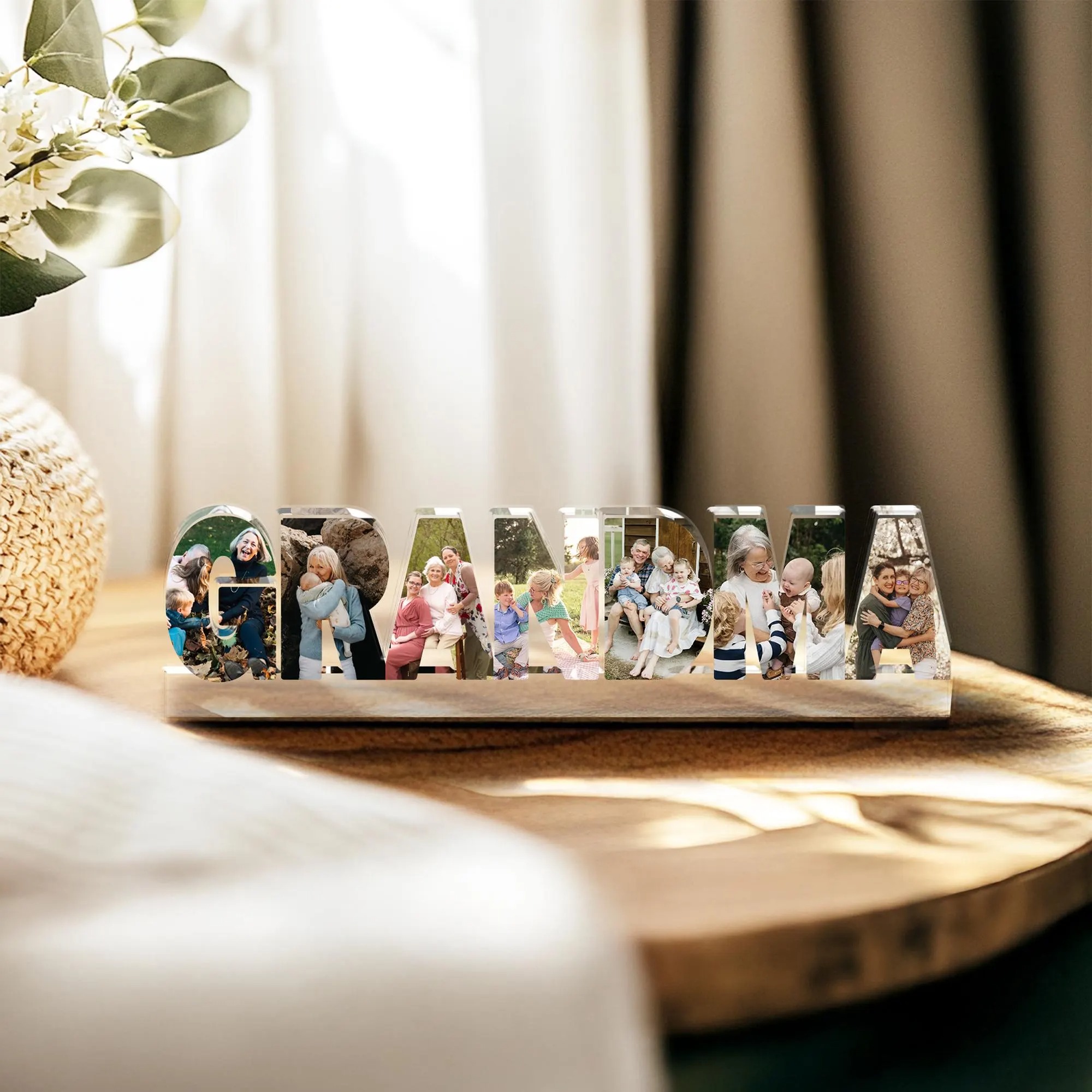 Personalized Grandma Photo Collage Acrylic Block Gift from Grandkids