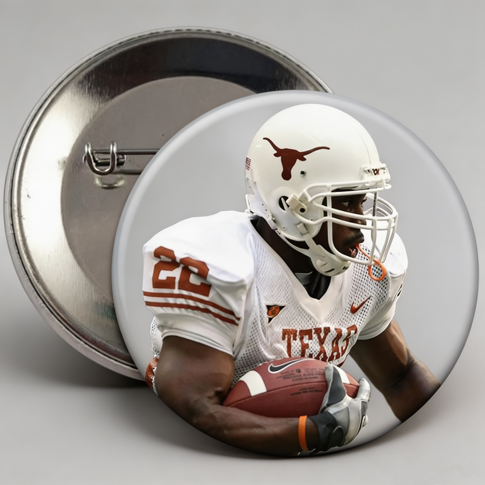Personalized Football Photo Button, Custom Pin Back Badge, Sports Photo Button for Game Day, Cheer & Senior Night