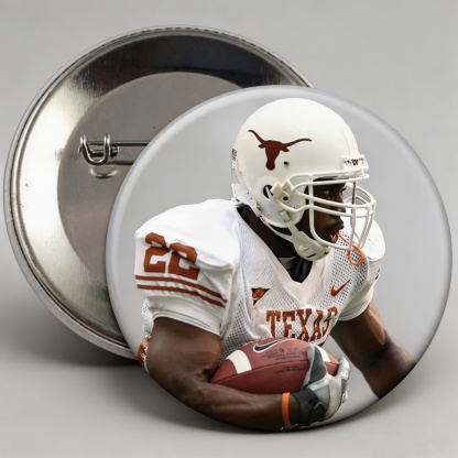 Personalized Football Photo Button, Custom Pin Back Badge, Sports Photo Button for Game Day, Cheer & Senior Night