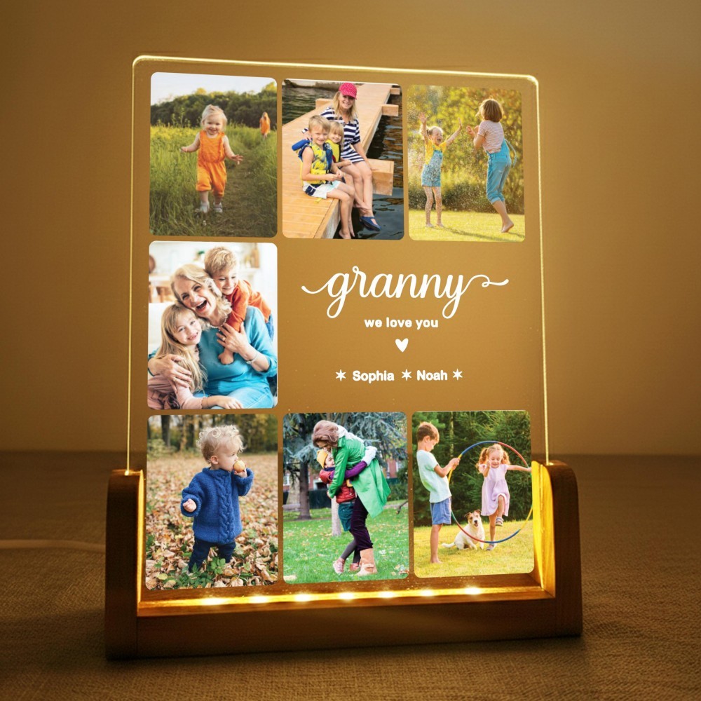 Personalized Nana Photo Collage Gift from Grandkids Custom Family Picture Keepsake