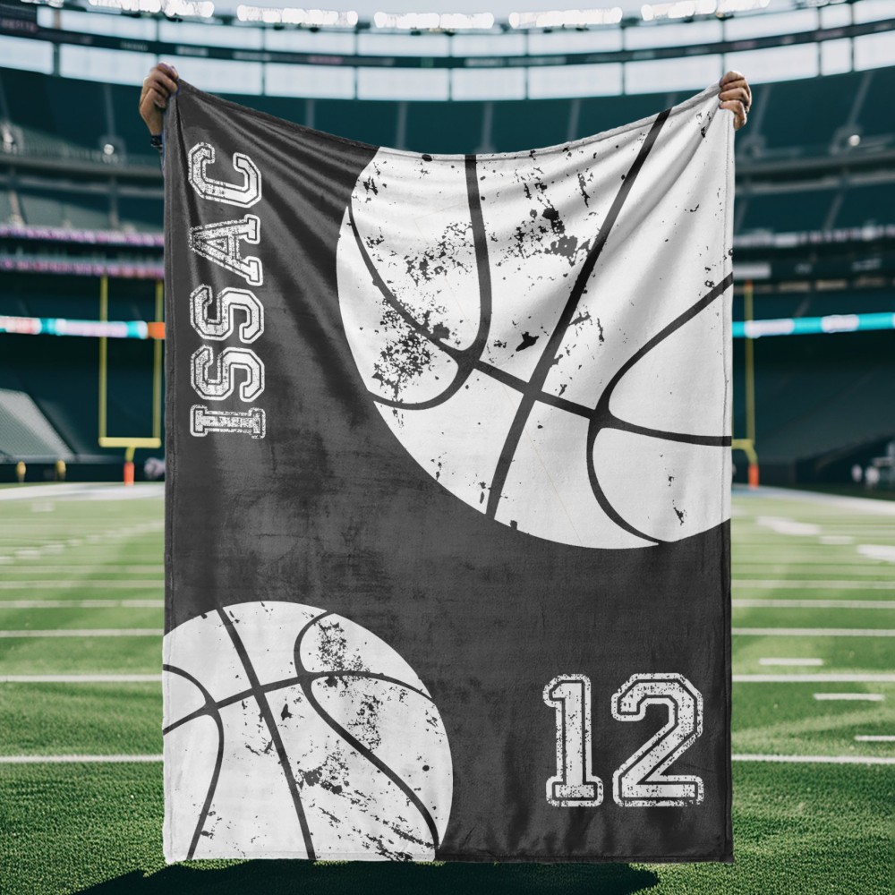Personalized Sports Team Blanket – Custom Name
