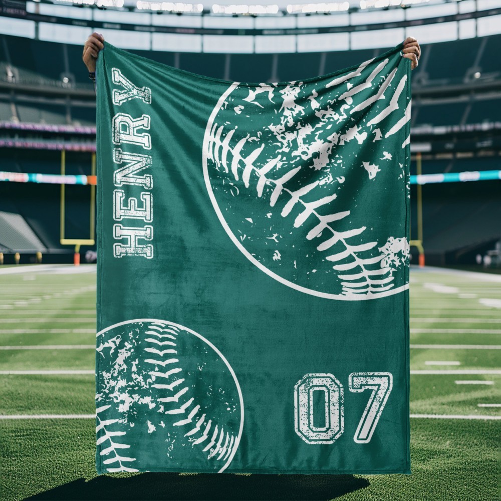 Personalized Sports Team Blanket – Custom Name