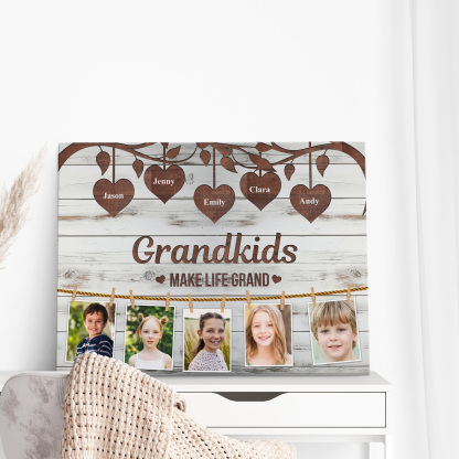 Personalized Photo Collage Gift for Grandparents Custom Family Picture Frame for Grandma and Grandpa