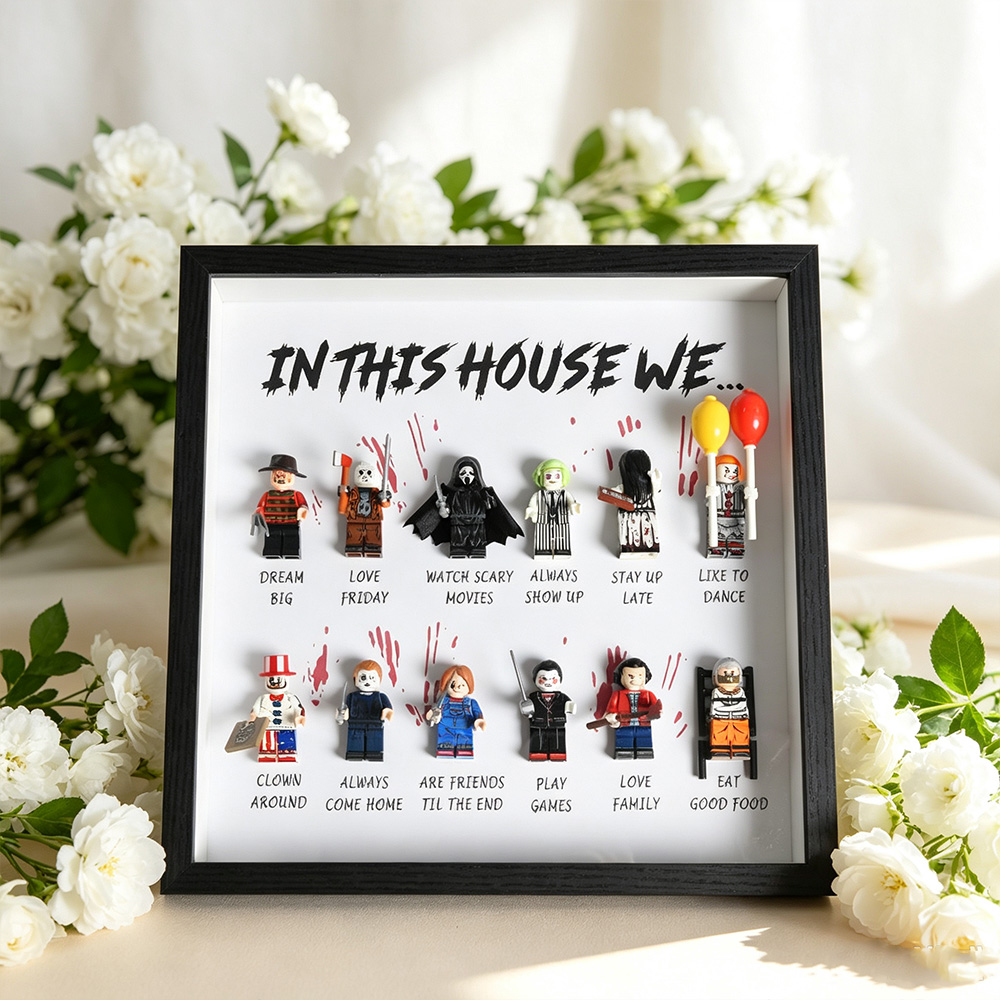 Personalized Horror Movie Shadow Box Frame – Custom Halloween Scary Gift for Horror Fans