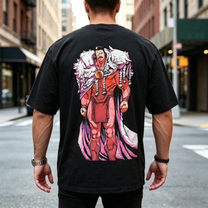 Dual Design Streetwear T-Shirt – Minimal Front Logo & Bold Warrior Back Print Tee